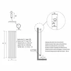 Radiador de pared hidráulico vertical de diseño moderno de hasta 1224 vatios - Regolo Viadurini