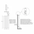 Radiador de pared de diseño de acero al carbono coloreado 881 W - Pájaro carpintero Viadurini