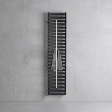 Radiador de acero al carbono con toallero, fabricado en Italia - Lux Viadurini