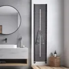 Radiador mixto Lux con toallero de acero, fabricado en Italia. Viadurini