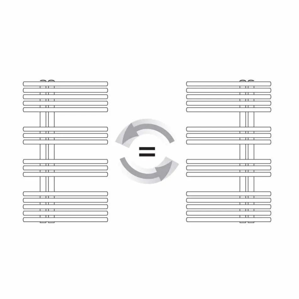 Calentador de toallas de pared de diseño moderno hasta 690 W - Pavo real Viadurini