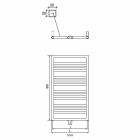 Calentador de toallas de radiador Diseño cuadrado de baño en acero 412 W - Torre Viadurini