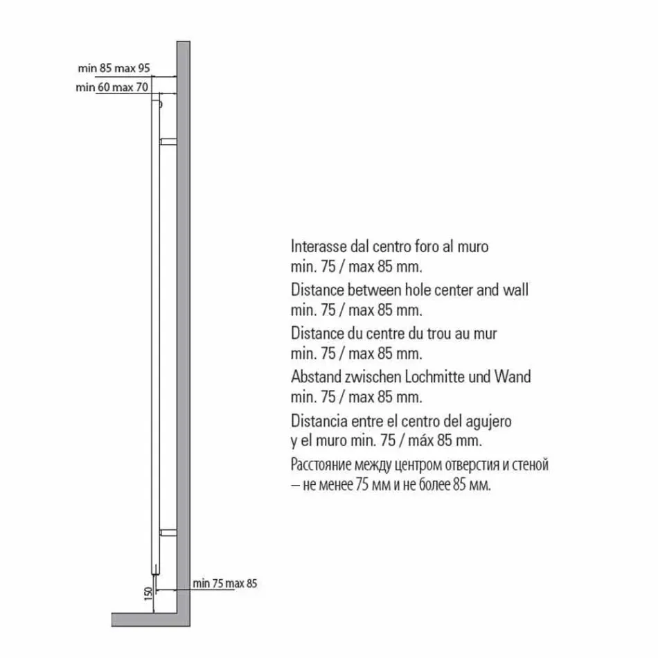 Calentador de toallas de radiador Diseño cuadrado de baño en acero 412 W - Torre Viadurini