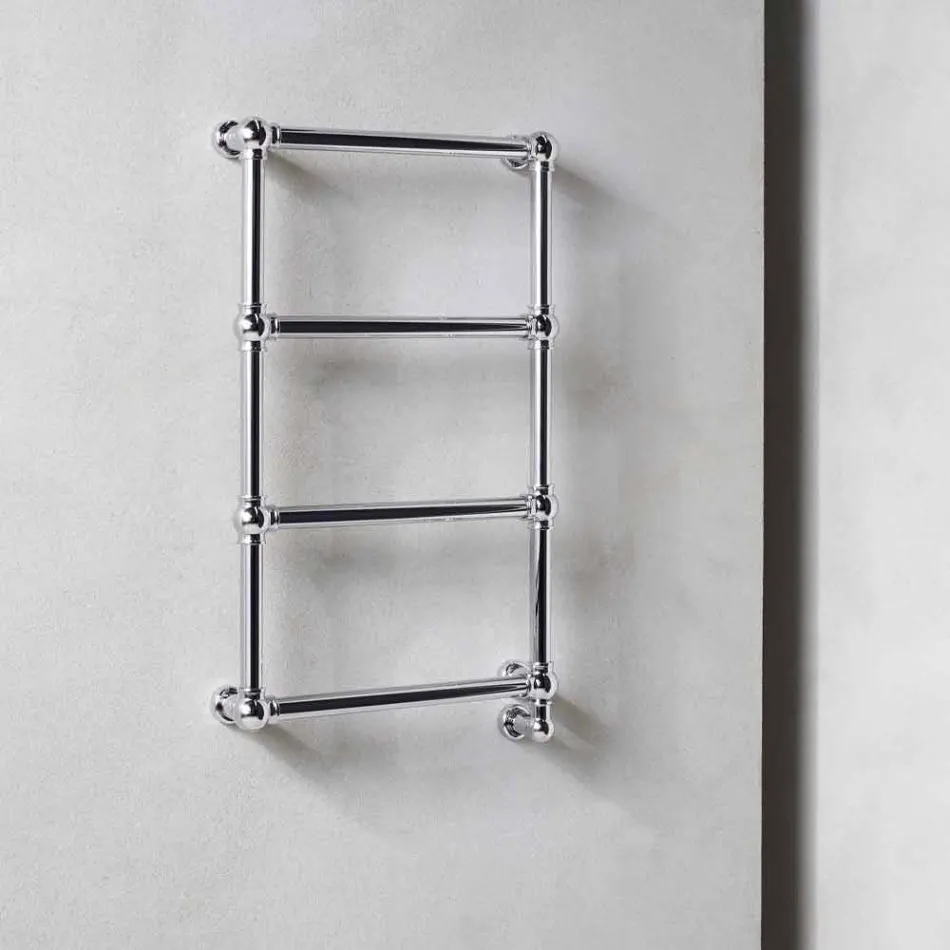 Calentador de toallas eléctrico de radiador cromado en diseño de latón 200 W - Caesar Viadurini