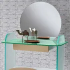 Tocador de Maquillaje con Espejo y Cajón de Cristal 3 Acabados - Salvie Viadurini