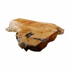 Tapa de baño suspendida en madera de teca maciza, pieza única - Perfecto Viadurini