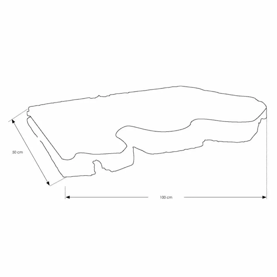 Tapa de baño suspendida en madera de teca maciza, pieza única - Perfecto Viadurini