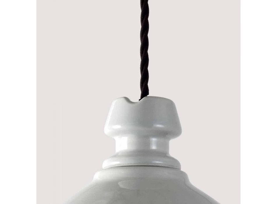 TOSCOT Battersea lámpara de suspensión cerámica blanca Viadurini