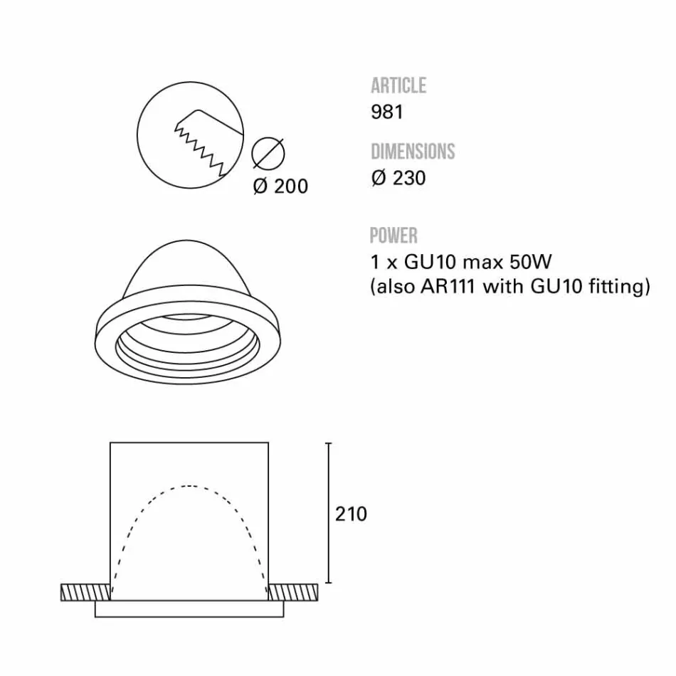 TOSCOT Karst faro construido O23 cm Made in Toscana Viadurini