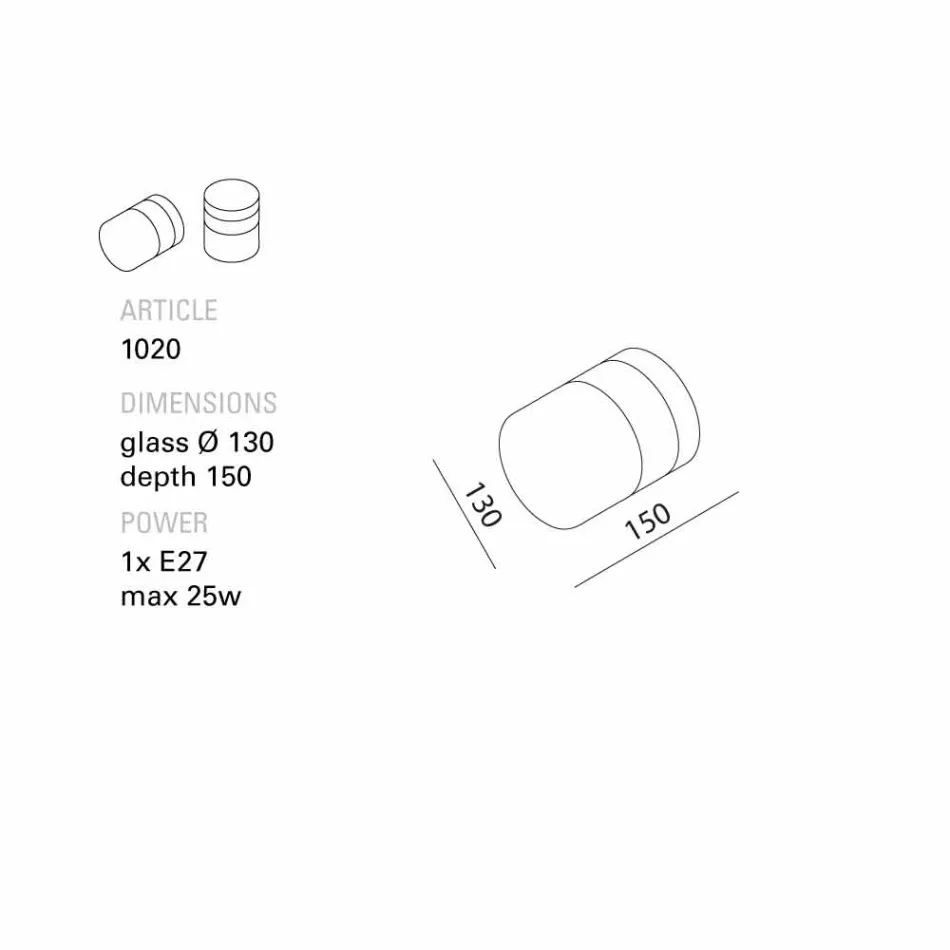 TOSCOT Chapeau! Lámpara de pared / techo artesanal hecha en la Toscana Viadurini