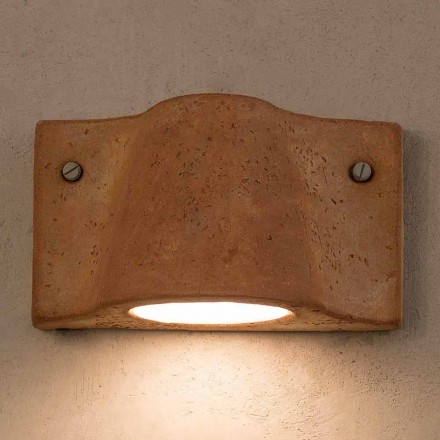 Lámpara de pared de terracota interior / exterior Toscot Lido fabricada en Italia Viadurini