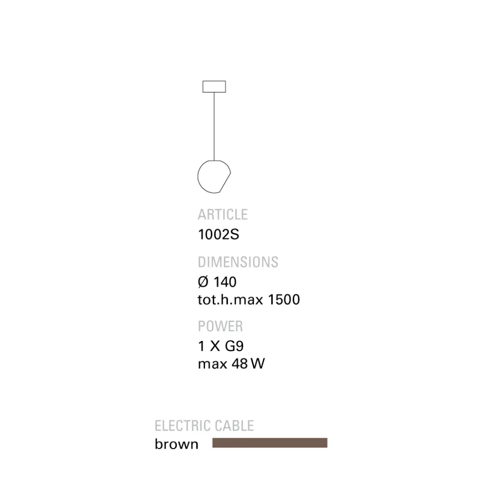 Lámpara colgante Toscot Newton de terracota de estilo moderno Viadurini