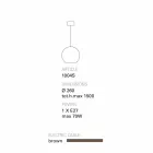 Lámpara de techo TOSCOT Newton contemporáneo en terracota hecho a mano Viadurini