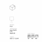 TOSCOT Smith apliques de terracota exterior LED, hecho a mano Viadurini