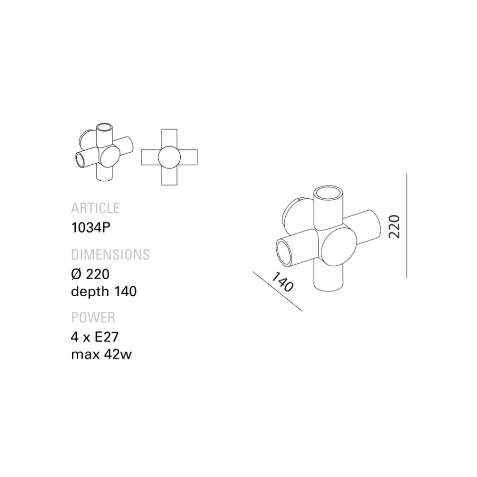 Lámpara de pared Toscot Traffic en cerámica en diferentes acabados producida en Toscana Viadurini