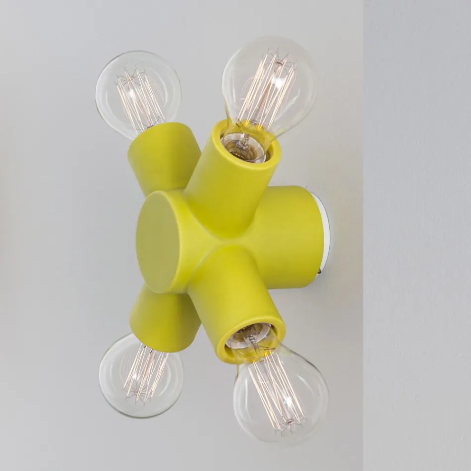 Lámpara de pared Toscot Traffic en cerámica en diferentes acabados producida en Toscana Viadurini