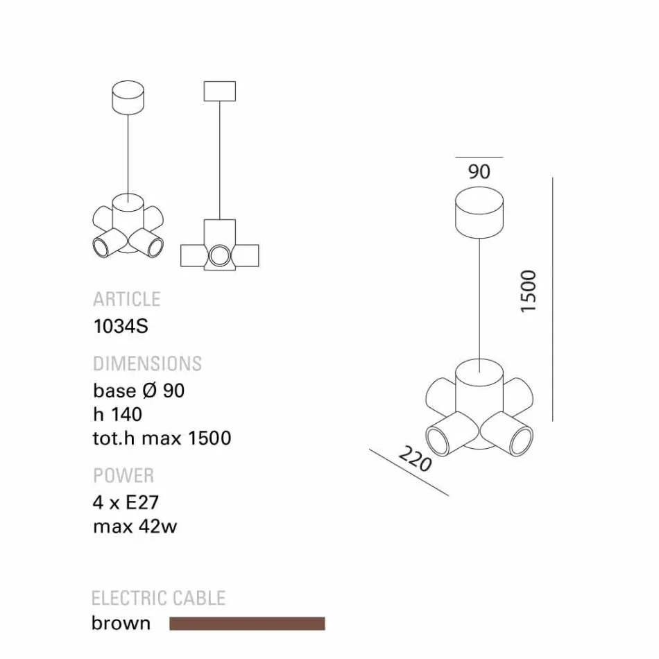 TOSCOT Tráfico lámpara de techo de cerámica hecha en Toscana Viadurini