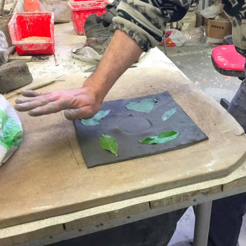 Lámpara de pared de diseño Toscot Vivaldi en terracota hecha en Italia Viadurini