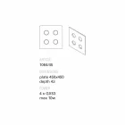 Lámpara de pared de diseño Toscot Vivaldi en terracota hecha en Italia Viadurini