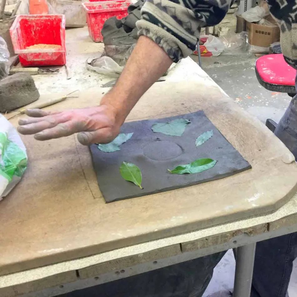 Lámpara de pared hecha a mano de terracota Toscot Vivaldi en Italia Viadurini