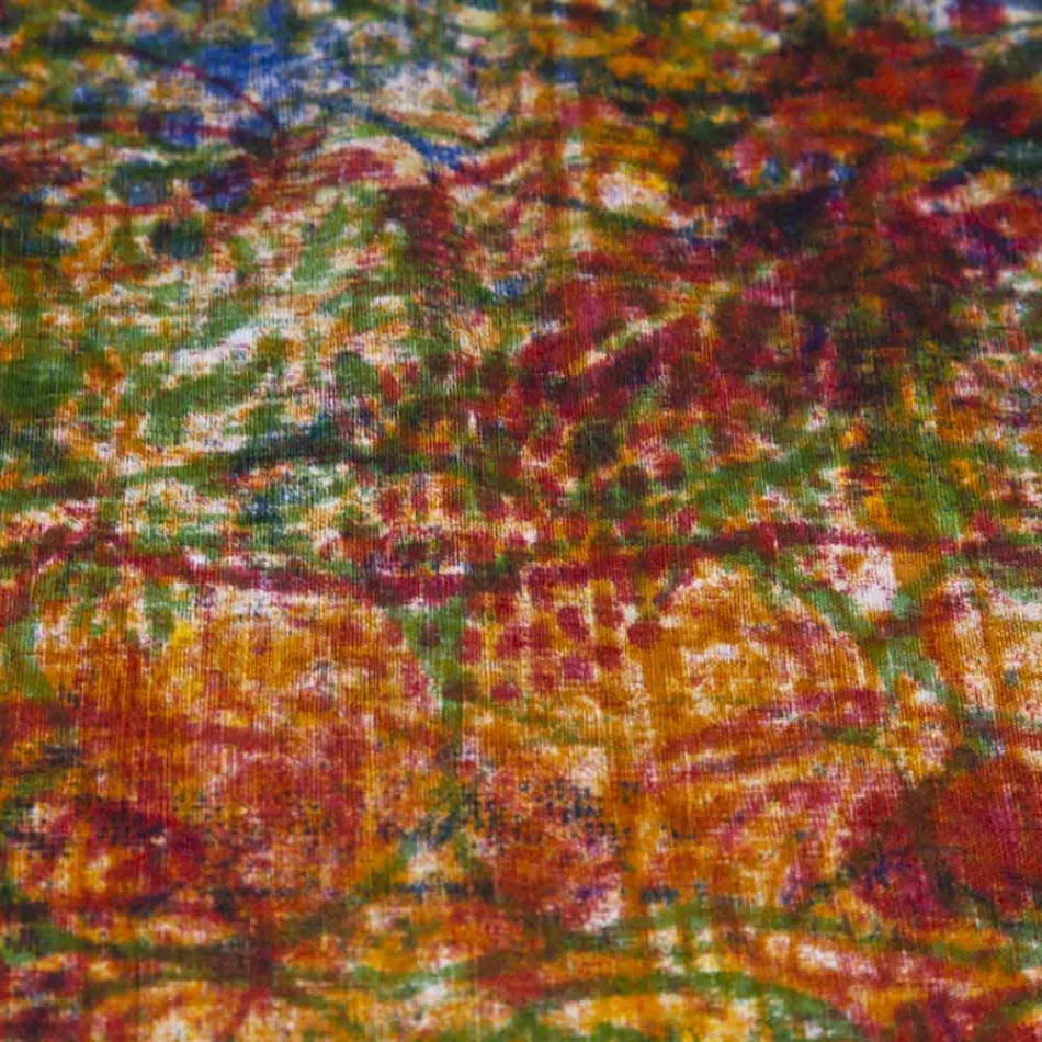 Mantel de algodón hecho a mano Estampado hecho a mano de una pieza - Marcas Viadurini