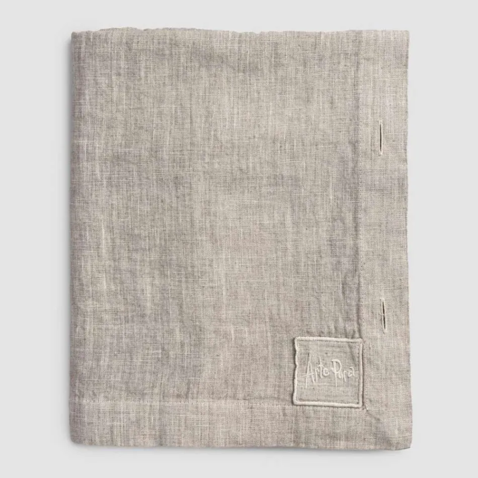 Mantel Modular de Lino de Colores con Ojales y 10 Botones - Mediterráneo Viadurini