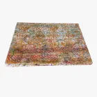 Mantel de arte italiano con pieza única impresa en algodón a mano Viadurini