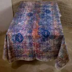 Mantel de arte italiano con algodón estampado a mano de una pieza - Marcas Viadurini