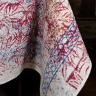 Mantel de arte italiano con algodón estampado a mano de una pieza - Marcas Viadurini
