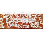 Mantel de artesanía italiana 100% lino con estampado a mano Obra de arte única Viadurini
