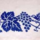 Mantel de lino artístico con estampado italiano de la mano - Marcas Viadurini