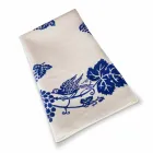 Mantel de lino artístico con estampado italiano de la mano - Marcas Viadurini