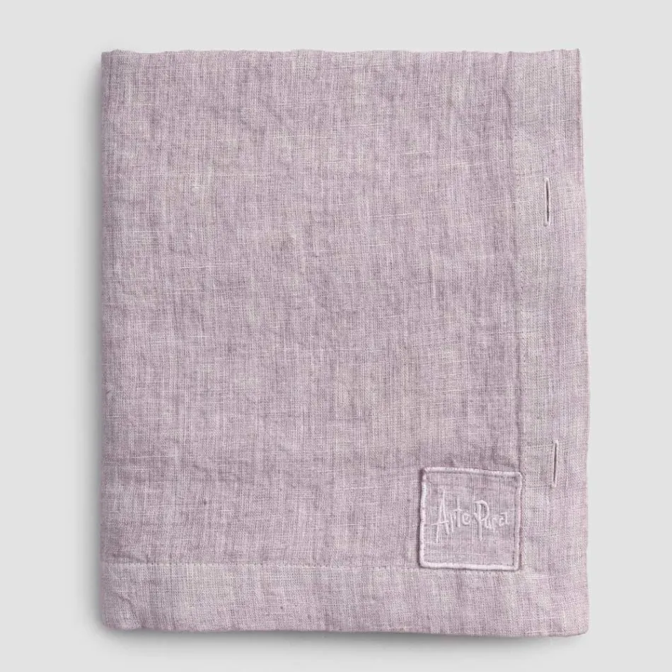 Mantel Rectangular de Lino con Ojales y 10 Botones, Lujo - Mediterráneo Viadurini