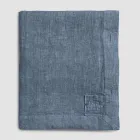 Mantel Rectangular de Lino con Ojales y 12 Botones de Lujo - Mediterráneo Viadurini