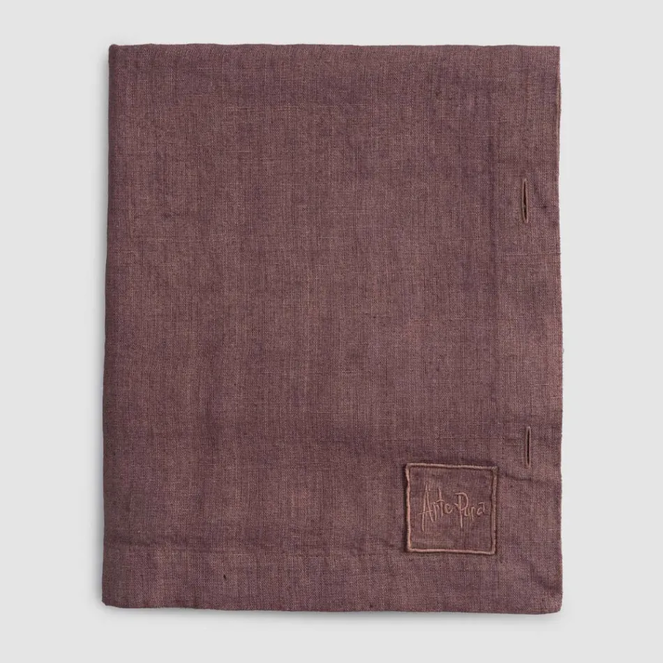 Mantel Rectangular de Lino con Ojales y 12 Botones de Lujo - Mediterráneo Viadurini