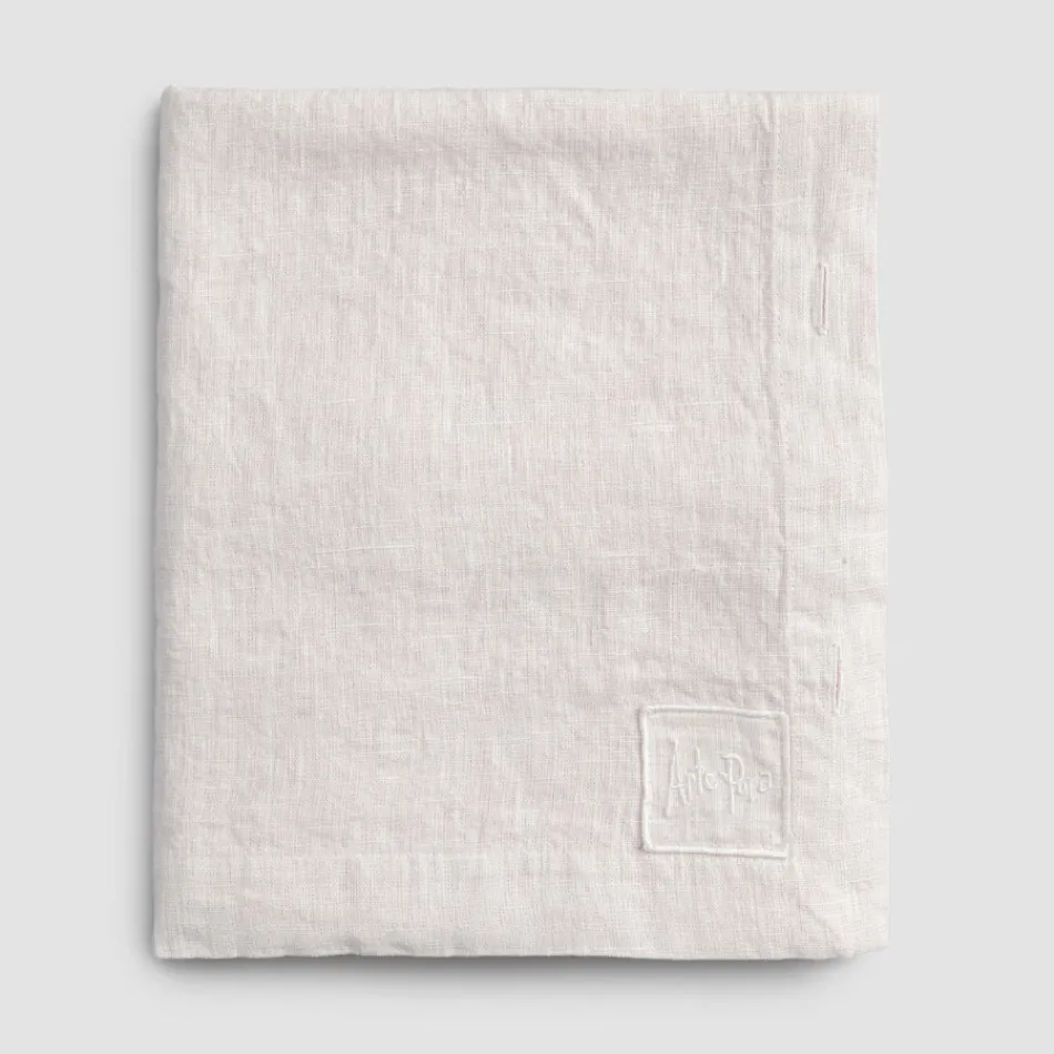 Mantel Rectangular de Lino con Ojales y 12 Botones de Lujo - Mediterráneo Viadurini