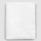 Mantel de lino rectangular blanco de lujo con marco o encaje - Davinci Viadurini