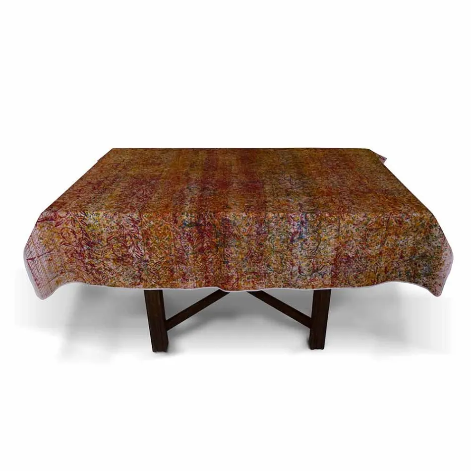 Mantel artesanal italiano de alta calidad en algodón estampado a mano - Marcas comerciales Viadurini