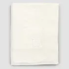 Mantel rectangular grande de lino blanco pesado con bordes enmarcados - Davinci Viadurini