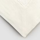 Mantel rectangular grande de lino blanco pesado con bordes enmarcados - Davinci Viadurini