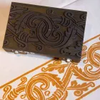 Mantel de algodón y lino estampado italiano altamente artesanal - Marcas Viadurini