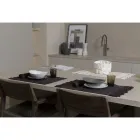 Servilletas de lino con cristales negros o mantequilla, 6 piezas Lujo italiano - Prezio Viadurini