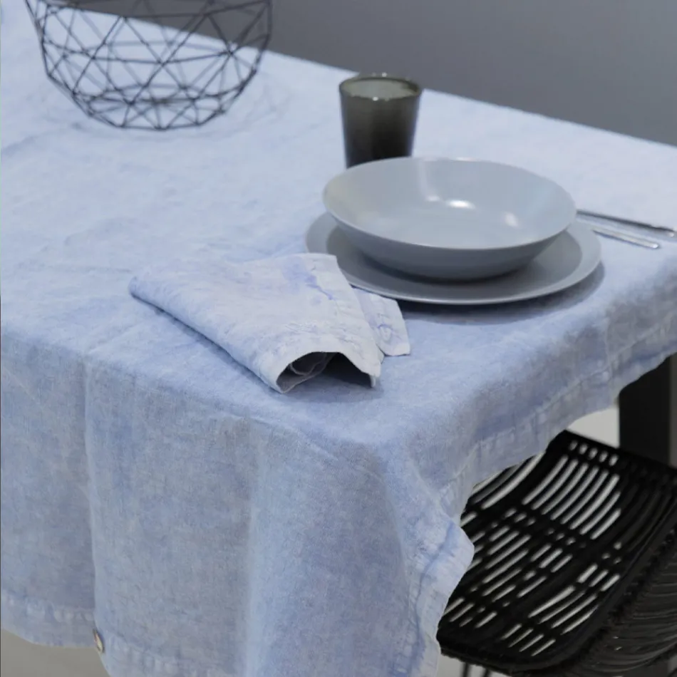 Servilletas de lino pesado con borde doblado, varios colores, 6 piezas - Onestini Viadurini