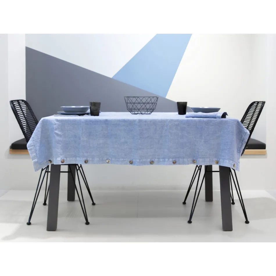 Servilletas de lino pesado con borde doblado, varios colores, 6 piezas - Onestini Viadurini