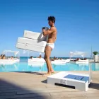 Trona silla flotante diseño blanco hecho en Italia Viadurini