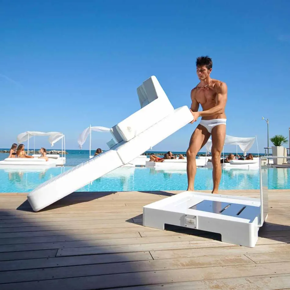 Trona silla flotante diseño blanco hecho en Italia Viadurini