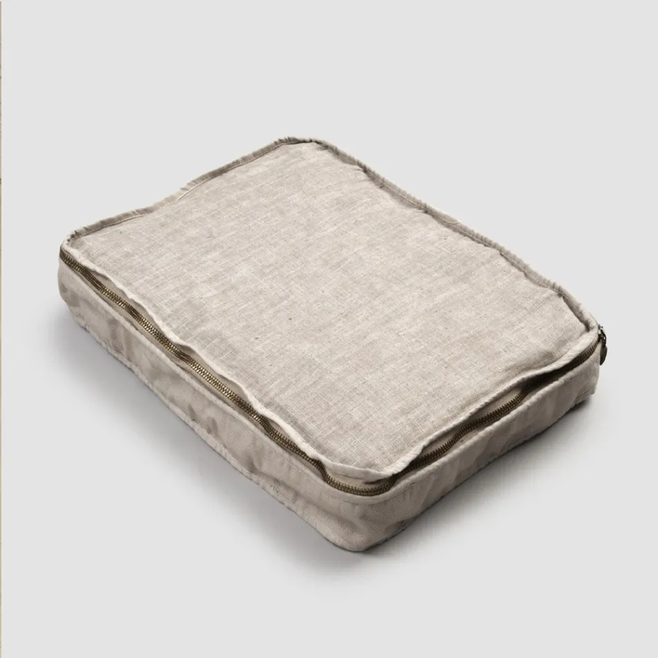 Neceser Grande de Maquillaje para Mujer o Viaje en Lino y Algodón de Lujo - Yeti Viadurini