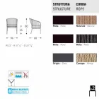 silla Varaschin Cricket con tejidos a mano exteriores, 2 piezas Viadurini