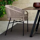 silla Varaschin Cricket con tejidos a mano exteriores, 2 piezas Viadurini