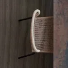 Varaschin Cricket silla al aire libre moderna tejida a mano, 2 piezas Viadurini